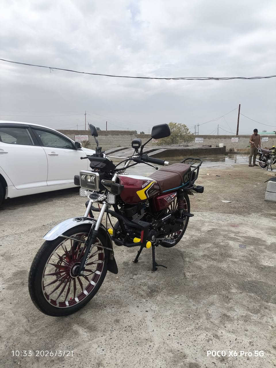 السلام عليكم دراجه ايراني مديل 2026 دراجه مكفوله منفيس موجود مكينه 200دراجه ناعمه السعر 825 وبيه مجال ***********
