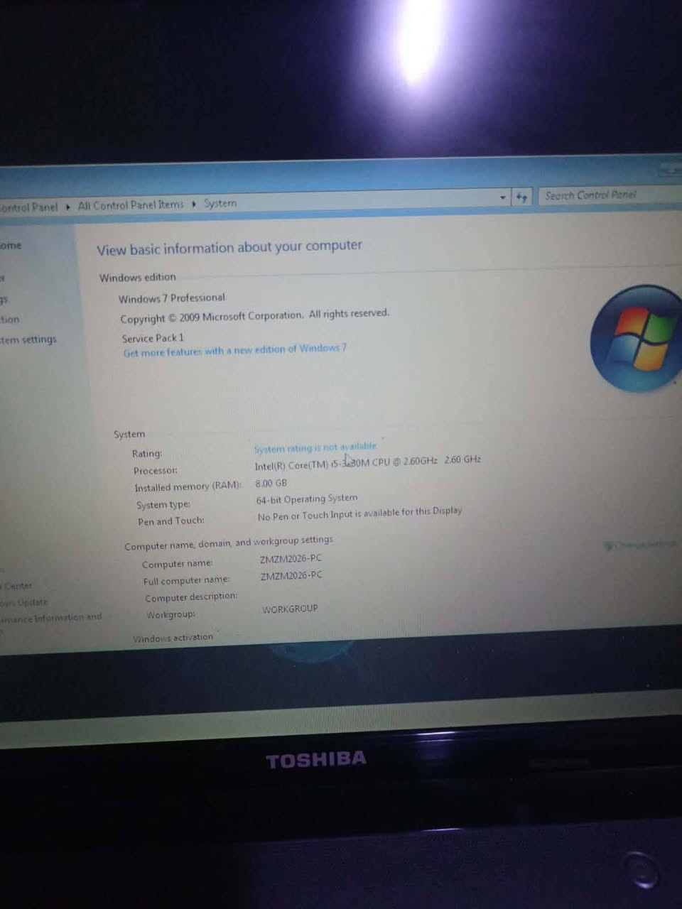 لابتوب Toshiba Satellite Pro للبيع 🔥
🔹 المعالج: Intel Core i5-3230M بسرعة 2.60GHz
🔹 الرام: 8GB
🔹 الهارد: 500GB HDD
🔹 النظام: Windows 7 Professional 64-bit
🔹 شاشة 15.6 إنش
🔹 كيبورد كامل مع لوحة أرقام
🔹 الجهاز نظيف جداً وشكله مرتب
🔹 مناسب للدراسة، الأوفيس، التصفح، ومشاهدة الأفلام
🔹 يأتي مع الشاحن
💰 السعر: 100 دينار عراقي شامل أجور التوصيل


**إذا كنت صاحب هذا الإعلان وتريد حذفه لأي سبب، رجاءا أرسل رسالة إلى الدعم الفني**