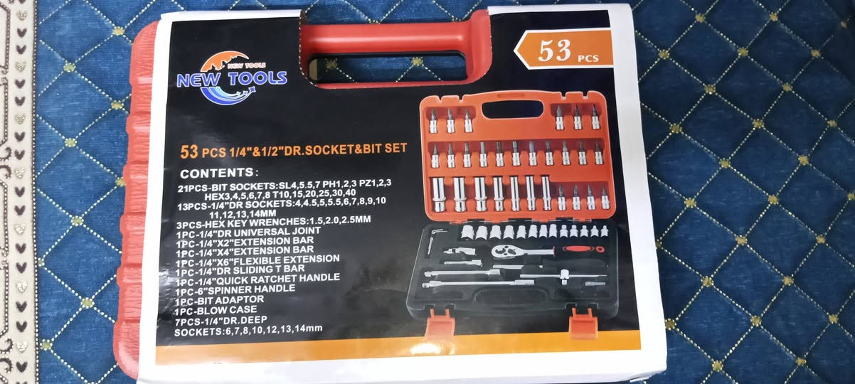 جنطه راجز بيها 53 قطعه ب 25 الف
كللاب ميتر مال قياس ب 15 الف 
***********
توصيل كل محافضات العراق 5 الف
