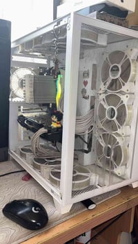 R5 2600 Ram 16  Mt b450 mll pro max Psu 500 Case 10 fan white  Hd ssd ...