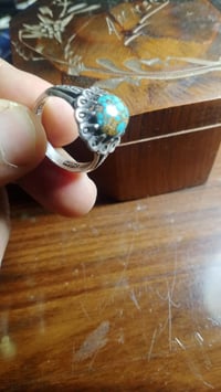 خاتم فيروز • فضة 925 • توصيل