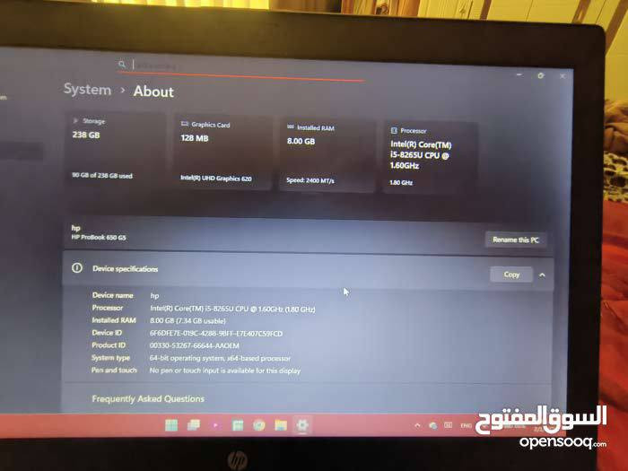 سلام عليكم
لابتوب hp 650 g5  حجم ١٥ ونص هارد ٢٥٦ m.2 رام ٨ كيكا معالج cori5 جيل ثامن كيبورد ضوئي نضافة ٩٠ بالمية بطارية ساعتين تدوم مع شاحنة تايب سي سريعة السعر ٢٦٠ الف


**إذا كنت صاحب هذا الإعلان وتريد حذفه لأي سبب، رجاءا أرسل رسالة إلى الدعم الفني**