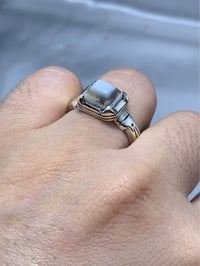 خاتم جزع يماني • فضة ٩٢٥ • يدوي