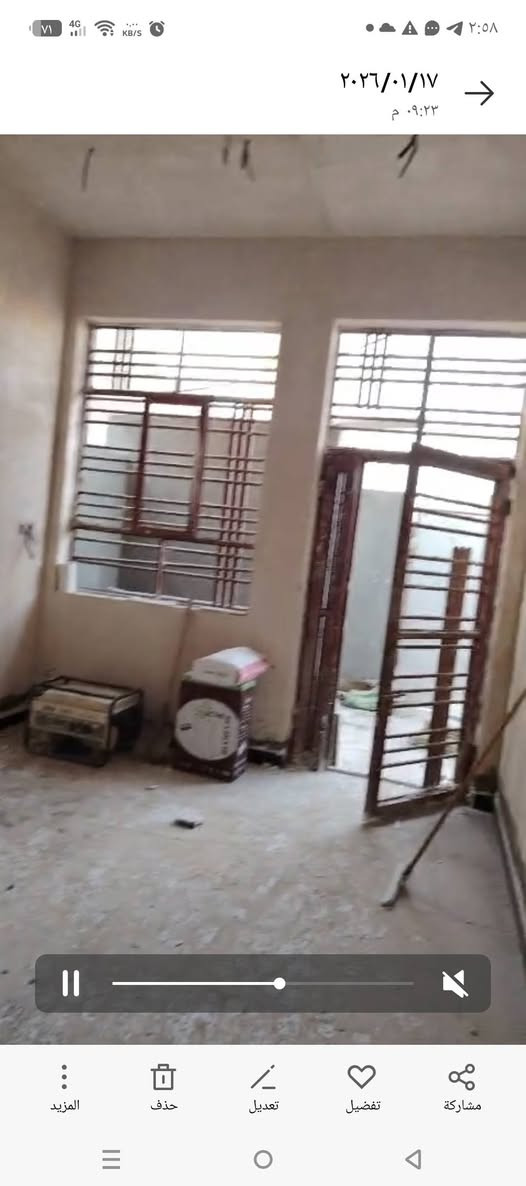 بيت للبيع ١٠٠ متر قريب على شارع قنبر قيد الانشاء في مراحل الانهائات رقم قطعه ٦٧٨٤٥ طابق واحد السعر ٩٠ مليون قابل للتفاوض الاتصال المراسله على واتساب ***********
