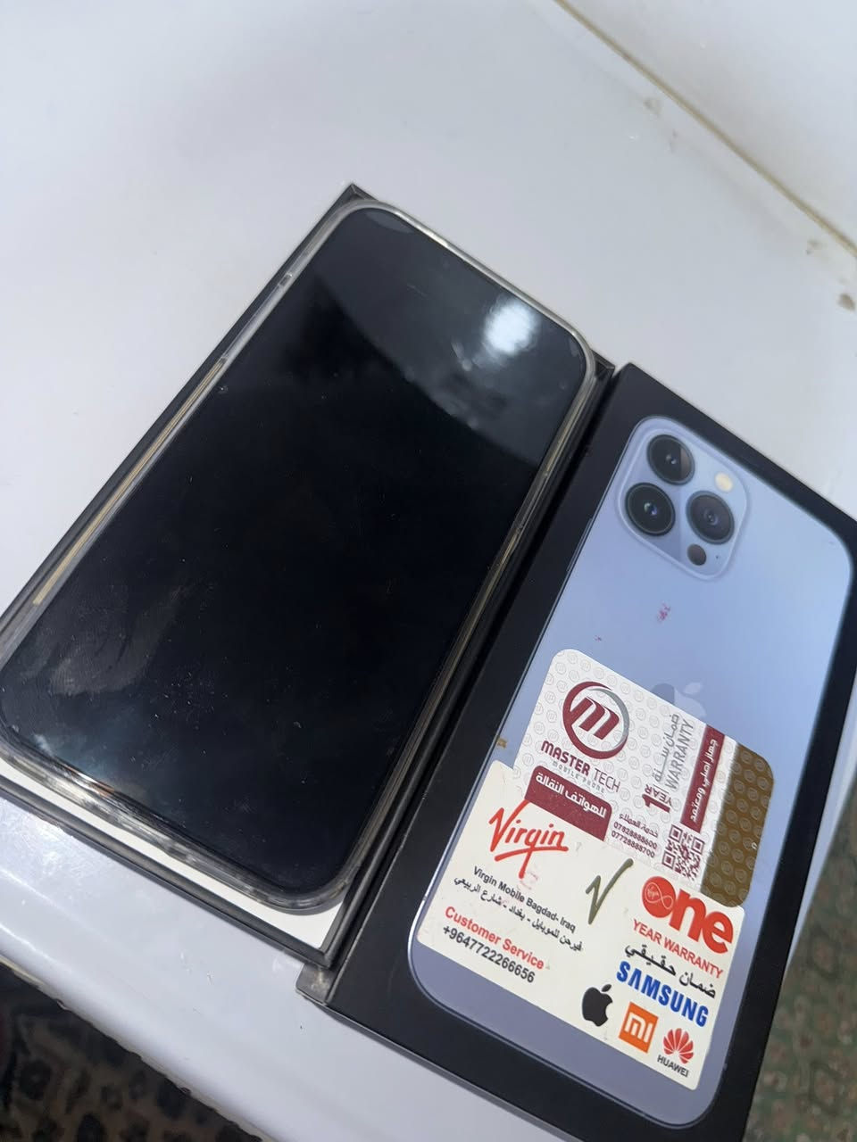 للمراوس ب ايفون 15
ايفون 13 برو ماكس لون بحري مميز 

جهاز جديد ومكفول من كلشي بدون تبديل بدون كلشي

نضافه الجهاز ١٠٠٪؜ ما بي لا شخط ولا رصعه ولا كلشي 

مو وتر 

ذاكره 256 

بطاريه 77بسبب التحديث للعلم الجهاز ما يفقد شحن وشحنه كلش تمام 

ماستر اصل +اول ما نزل اخذته وغراضه وكارتونه موجودات 

اتصال او خاص :***********
