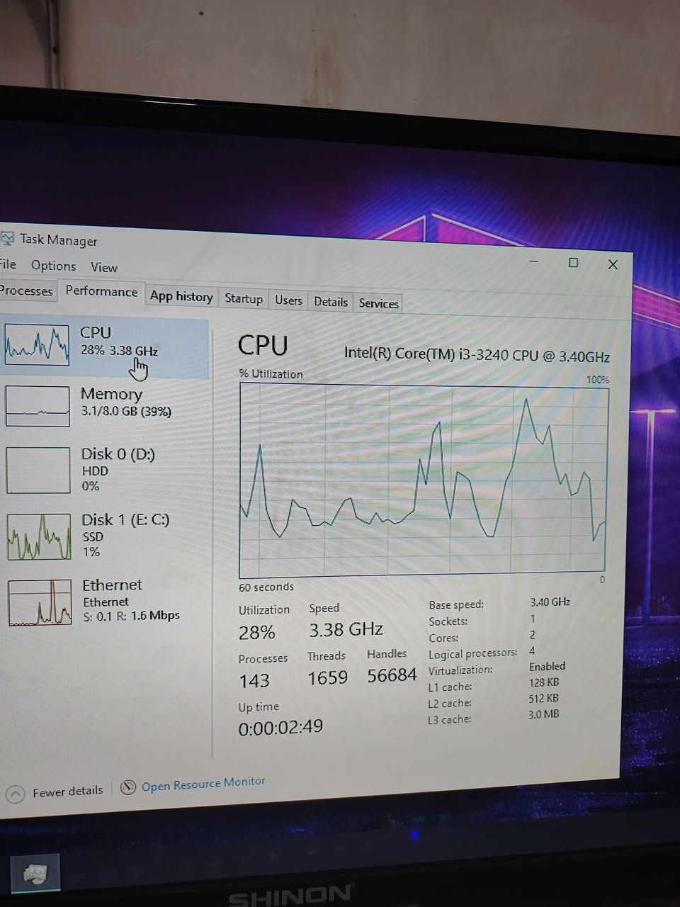 عرض جهاز اقتصادي بس أداءه يفاجئك! 
إذا تدور على كيس يخدمك بدون وجع رأس وبسعر مناسب… هذا هو الخيار الصح 
 المواصفات:
المعالج: Intel Core i3 3240 (ثابت وسريع للاستخدام اليومي)
الرام: 8GB DDR3
كرت الشاشة: NVIDIA GeForce 210
التخزين:
SSD 128GB  سرعة إقلاع خرافية
HDD 160GB للتخزين
 ليش تشتري هذا الجهاز؟
يفتح بثواني بفضل الـ SSD
يشغل كل برامجك اليومية بدون تعليق
مناسب للطلاب، الموظفين، والمكاتب
خيار ذكي بدل ما تدفع مبلغ كبير على جهاز جديد
 ملاحظة مهمة:
بهذا السعر صعب تلقى جهاز نظيف + جاهز + بهالمواصفات
الجهاز مفحوص وجاهز 100%
 توصيل متوفر لكل المحافظات
 الكمية محدودة والسعر قابل للارتفاع
 السعر مغري جداً (للجادين فقط)
 لا تضيع الفرصة… راسلني الآن قبل لا ينحجز!
السعر 80,000
عنواني بغداد


**إذا كنت صاحب هذا الإعلان وتريد حذفه لأي سبب، رجاءا أرسل رسالة إلى الدعم الفني**