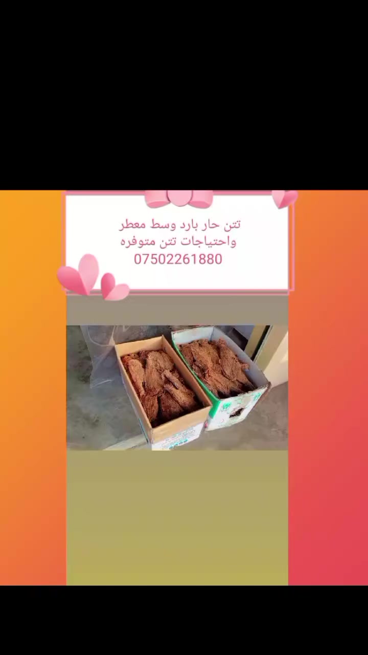 #الجميع تتن بارد وسط حار معطر زراعي صنف درجه اولى و كافة احتياجات تتن متوفر يوجد خدمة توصيل كل محافظة استفسارآخر الرقم الهاتف او واتساب ***********

