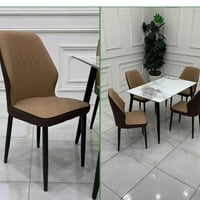 ميز طعام • ٤ كراسي • بورسلين مرمر