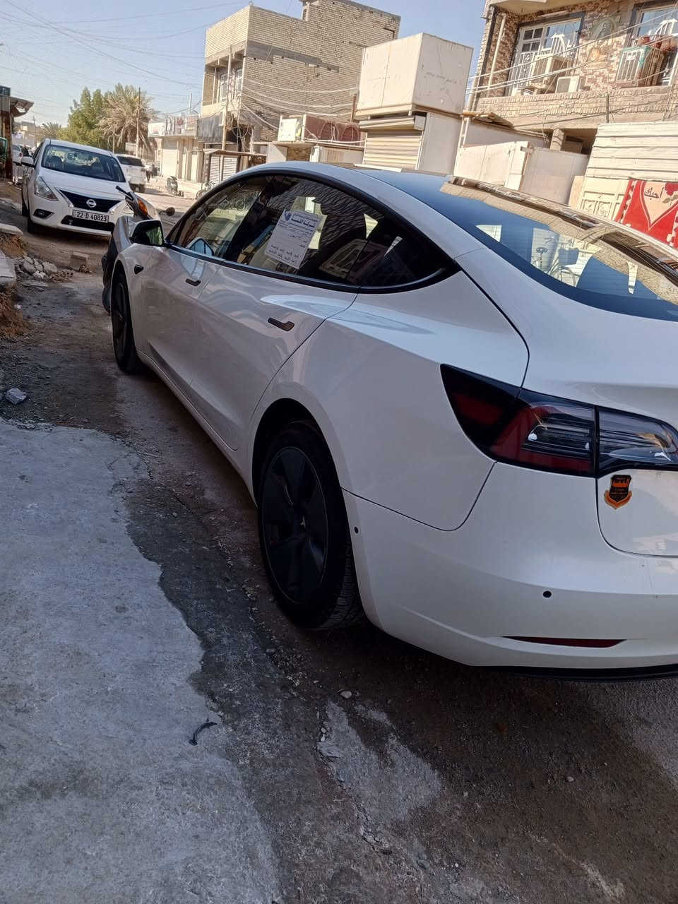 تسلا 3 موديل 23 لون ابيض صور الحادث مرفقه ب منشور سياره حادث خلفي بدون ايرباك تبديل قبق صندوق  صبغ جاملغ خلفي رقم بغداد  اتصال  واتساب   ***********
