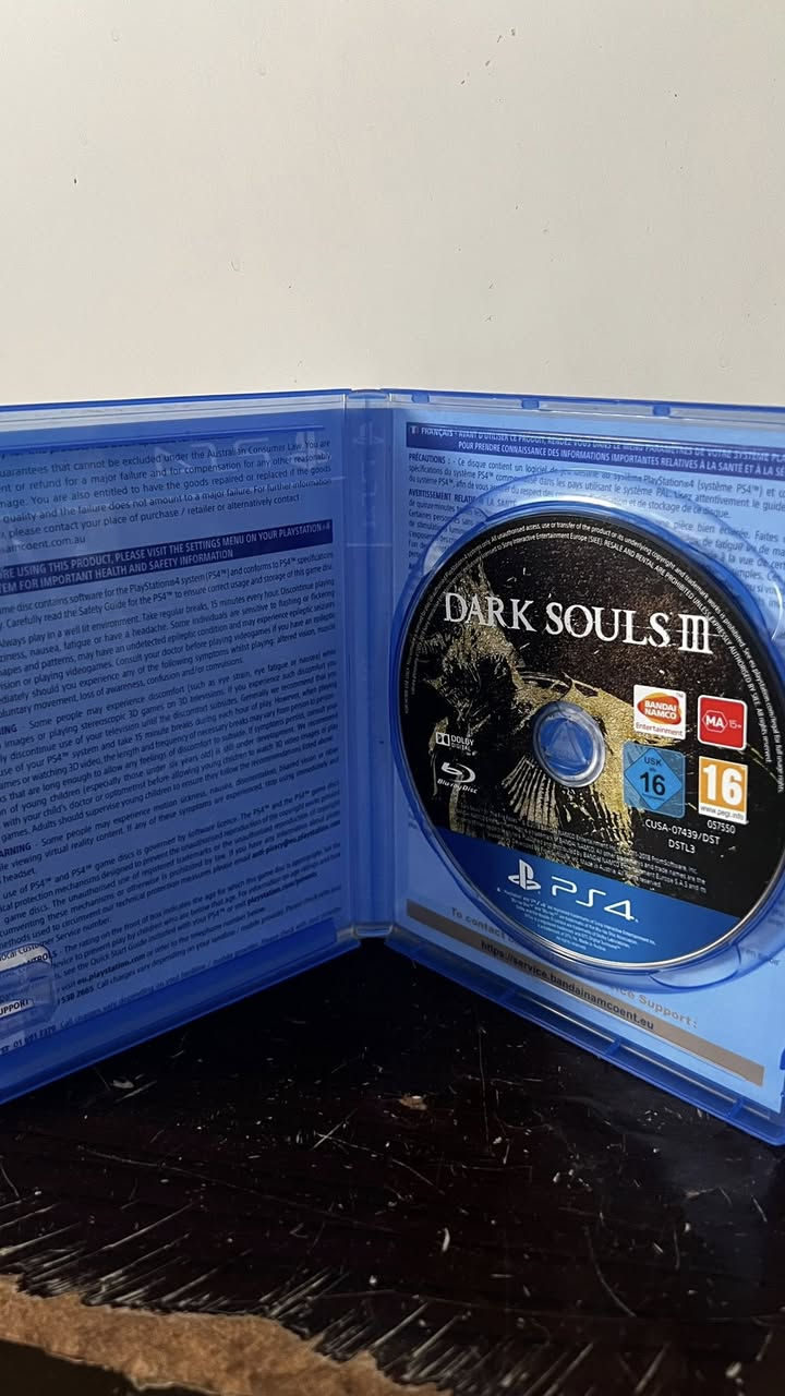 🎮 للبيع: Dark Souls III: The Fire Fades Edition (PS4)
اللعبة كاملة وتحتوي على كل الإضافات (DLC)
الحالة: نظيفة جدًا، بدون خدوش وتشتغل 100% 👍

📀 السعر: 35,000 دينار (قابل للتفاوض للجادين)

📍 الموقع: كربلاء  
📩 للتواصل خاص

اللعبة من أفضل ألعاب التحدي والقصص 🔥


**إذا كنت صاحب هذا الإعلان وتريد حذفه لأي سبب، رجاءا أرسل رسالة إلى الدعم الفني**
