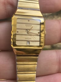 رادو ديستار نسائي  كوترتز بطارية  طلاء ذهب ثابت  بلادية بالكامل  نظافة...