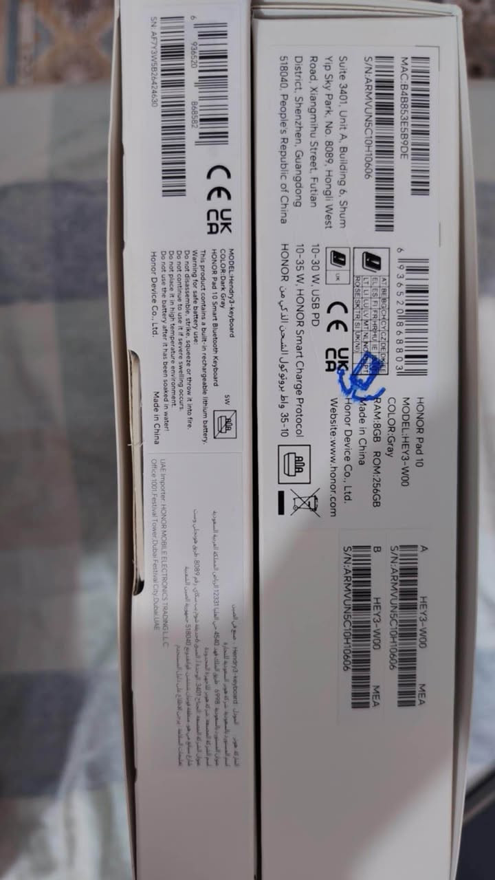 ايباد هونر ١٠ جديد المواصفات الروم( ٢٥٦)  الرام ٨ قابل للزياده ما مستعمل سعره ٤٠٠

*********** عمارة, ميسان
