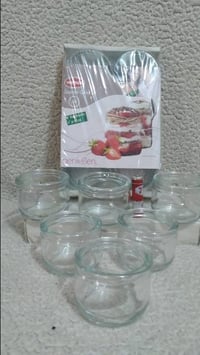 كاسات زجاج • حجم صغير • ٦ قطع