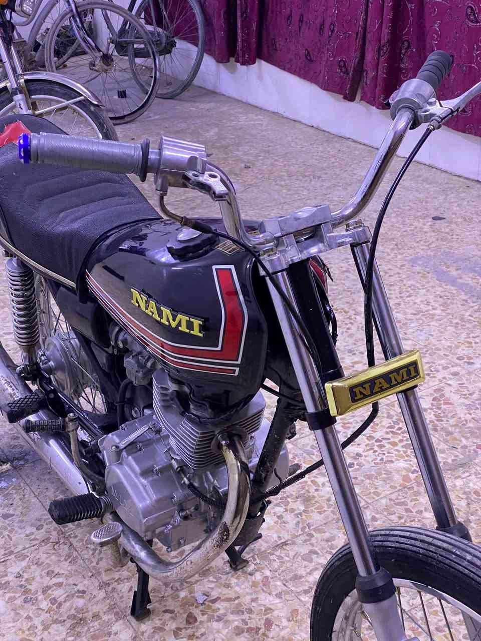 دراجه ايراني ناما  ادوات نضيفه فقط الجسر تعبان السعر 450 الف العنوان كرمة علي للاستفسار على الرقم ***********
