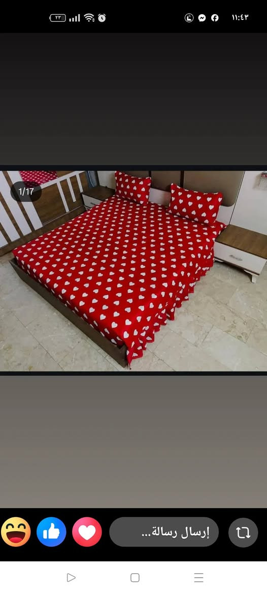 العيد فرحة... وفرحتنا نشوف بيوتكم تزهى بأجمل الأقمشة والتفصيلات.
🌛 🌛 🌛 🌛 🌛 🌛 🌛 🌛 🌛 🌛 
توصيل داخل الموصل 3 الف 🚕 
توصيل محافظات 3 الف  🚕
🌛 🌛 🌛 🌛 🌛 🌛 🌛 🌛 🌛 🌛 

شرشف نفرين لاستيك فتل مع كشكش جهتين ووجهين مخدة فقط 10
كمية كلش محدودة 
ضمان القماش سنة 
كل نقشة قماش متوفر شرشف واحد فقط 

نفر 5500 جهة كشكش 

حجز خاص @إشارة


**إذا كنت صاحب هذا الإعلان وتريد حذفه لأي سبب، رجاءا أرسل رسالة إلى الدعم الفني**