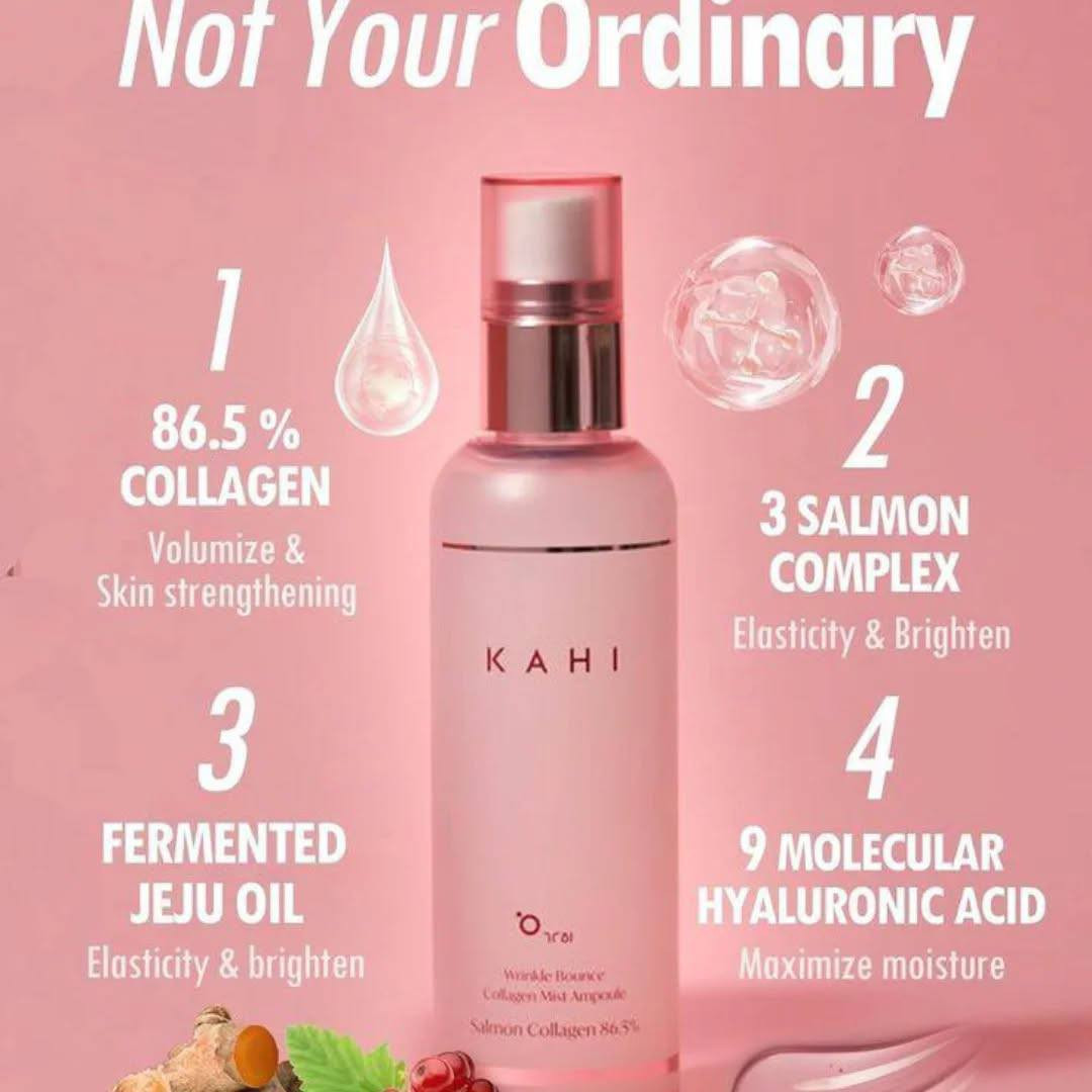 أمبولات رذاذ الكولاجين من كاهي رينكل باونس بنكهة كولاجين السلمون KAHI Wrinkle Bounce Collagen Mist Ampoule Salmon Collagen✨

بخاخ يحتوي على 86.5% من مستخلص كولاجين السلمون وتسعة أنواع من حمض الهيالورونيك.
يعمل على شد البشرة وترطيبها بشكل مكثف لتقليل ظهور الخطوط الدقيقة والتجاعيد.
يحتوي على زيت الشاي الأخضر المخمر وزيت الكركم لنضارة لا مثيل لها.
الحجم 100ml
المنشأ كوريا الأصلي 🇰🇷🇰🇷
ـــــــــــــــــــــــــــــــــــــــــــــــــــــــــــــــــــــــــــــــــــــــــــــــــــ
#اكسبلور #لايكات #السعودية #الخليج_العربي #الامارات #البحرين #الكويت #العراق #مصر #لبنان #الجزائر #بنات #شباب #حب #غرام #منشورات #ريلز #اكسبلور2021


**إذا كنت صاحب هذا الإعلان وتريد حذفه لأي سبب، رجاءا أرسل رسالة إلى الدعم الفني**