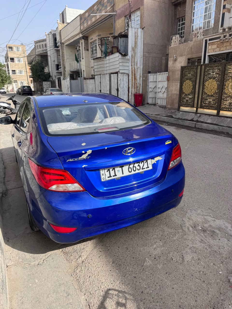 اكسنت خليجي 2015 
محرك 1400 
رقم بغداد دولي 
سنويه بأسمي 
3قطع كلير بدون حادث

*********** بغداد, العراق
