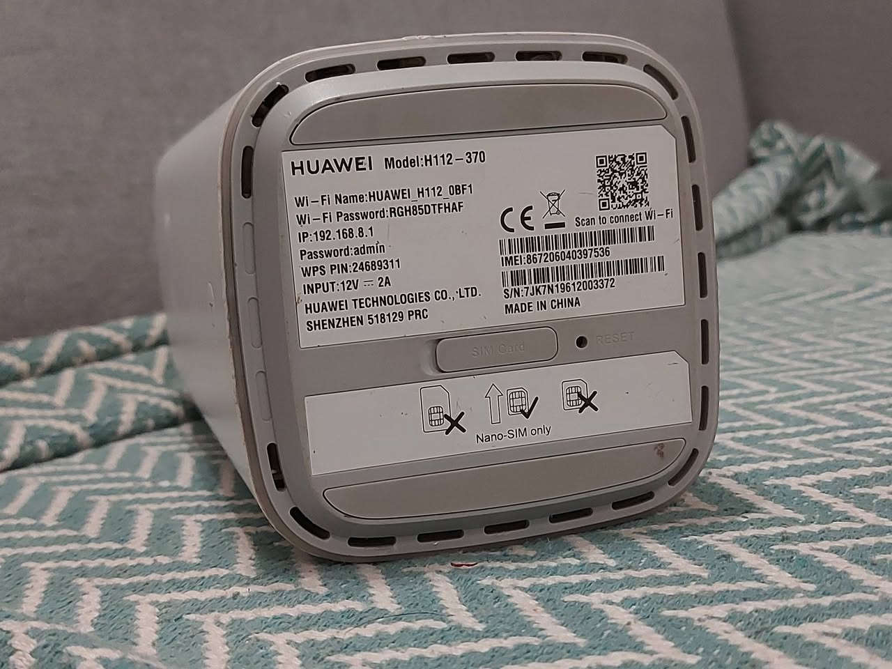 راوتر هواوي 5G h112-370
غني عن التعريف مواصفاته معروفة
رسمي جميع الشبكات اسيا زين كورك
WiFi 6
كات 21
جهاز نظيف
 متوفر توصيل ***********
