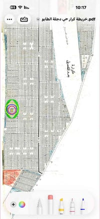 قطعة ارض 100متر رقمها 599واجهة 5 والنزال 20 شارع مفتوح الدورة حي دجلة ...
