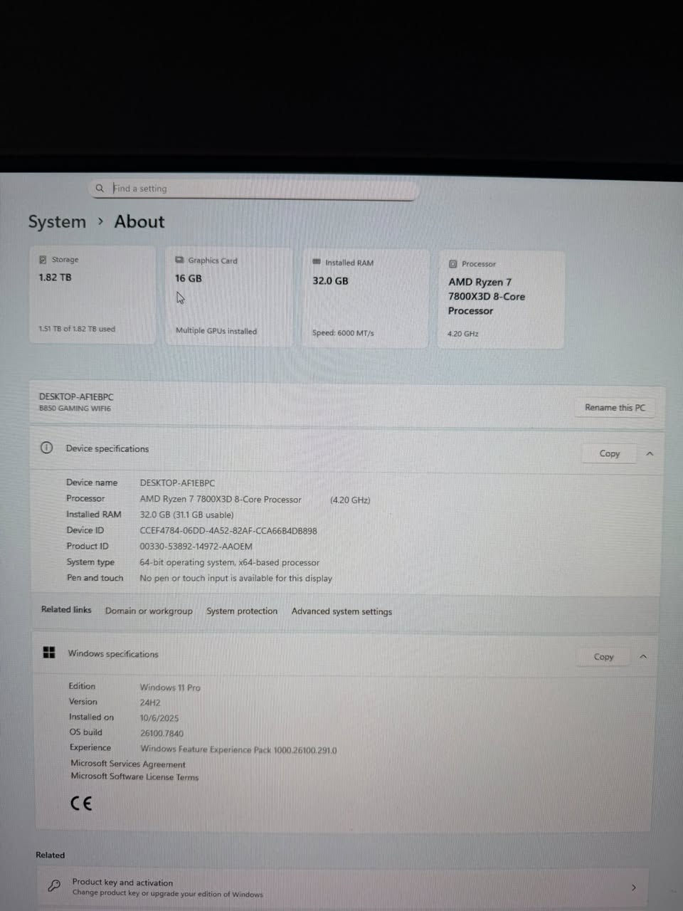السلام عليكم
سيت اب للبيع مواصفات احترافيه عاليه ..
المواصفات :-
Ryzen 7 7800x 3d
Gigabyte B850 wifi 
Rtx 5070ti 16gb zotac
ram 32gb 6000mhz ddr5
m.2 2tb Samsung 
cooler liquid 360 rgb احترافي
p.s 850 watt Gold 
case احترافي argb
...
الشاشه Samsung 
240hz 
2k 
27 inch 
Curved 
ماوس احترافي Fantech وايرلس 
كيبورد REDRAGON احترافي 
سماعه REDRAGON احترافيه
مايك احترافي من REDRAGON 
ستاند سماعه من Fantech 
حامل شاشات جديد

.......
السعر 3 مليون و500 الف 
عنوان بغداد -  بغداد - حي البتول - قرب جسر المشاة
هاتف - ***********
