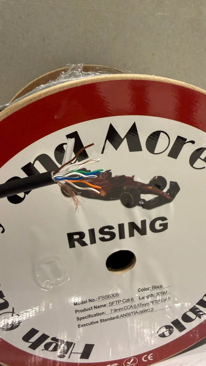 �🔥 وصــل الوحــــش RISING الأصلي 🔥� ♥️🔥💎 RISING SFTP CAT6
كيبل الشبكات الي يشتغل بثبات وأداء عالي بدون تقطيع ولا ضعف 🔌🚀

⚡ High Quality and More Stable Cable

📏 الطول: 305 متر

🎨 اللون: أسود

🛡️ عازل قوي + حماية ضد التداخل

📡 مناسب لأصحاب الأبراج والشبكات والكاميرات

إذا تريد شغل نظيف وثابت وتعبك يطلع مرتب 👌

هذا الكيبل يخدمك فترة طويلة بدون مشاكل 💪🔥

📦 متوفر حالياً بكميات محدودة

لا تضيع الفرصة وثبت حجزك هسه ⏳

📞 للحجز والاستفسار:

رقم الهاتف: ***********

تلكرام: @https://t.me/mahaahmed95

#كيبل_شبكات #RISING #CAT6 #شبكات #
