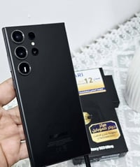 S23 Ultra ذاكره 256 رام 12 جهاز عربي شرق اوسط دبل خط كامل ملحقات مع كا...