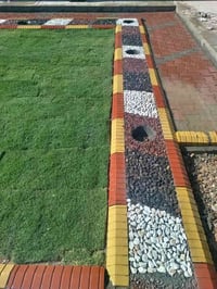 كادر مقرنص وبيهارتون وشلالات دقه في العمل تفصال حدائق وتجهز مواد كرسته...