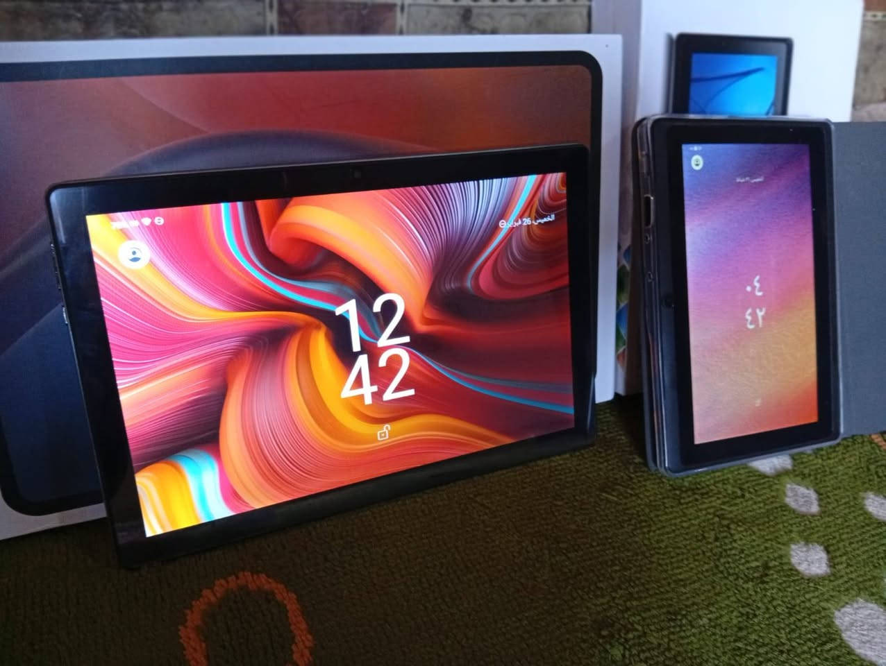 السلام عليكم ايبادات للبيع ذاكرتهن كلش قويه الصغير سعره ٤٠ وبي مجال والكبير سعرة 120وبي مجال مكاني بابل الاتصال على الرقم *********** غير متواجد ع الفيس
