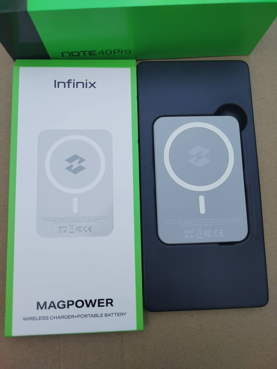 باور بانك انفنكس شحن لاسلكي  18 واط ماك سيف مغاطيس على ضهر
سعة بطارية 3020 ملي
وباور ثاني انفنكس 
واير سعة 5000 ملي امبير
سعرهم الاثنين باورات 
15الف معا التوصيل نهايتة قفل


**إذا كنت صاحب هذا الإعلان وتريد حذفه لأي سبب، رجاءا أرسل رسالة إلى الدعم الفني**