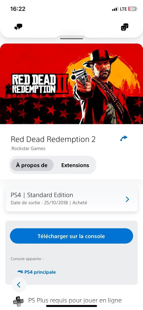 Disponible 
Ps5 principal 
Full accès


**إذا كنت صاحب هذا الإعلان وتريد حذفه لأي سبب، رجاءا أرسل رسالة إلى الدعم الفني**
