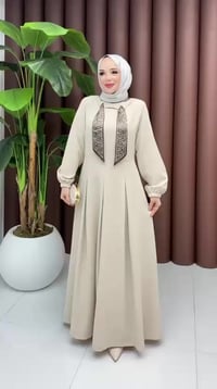 فستان كلوش • خامة هوريم دابل تركي • مقاسات ٣٨-٤٨