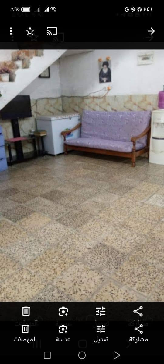 السلام عليكم دار للبيع مساحه ١٠٠متر يحتوي على غرفه نوم واستقبال وصاله ومطبخ وصحيات العنوان بغداد بوب الشام قرب القوس منطقه اسمها أسوار بغداد زراعي سند١١٧ السعر ٤٥ وبي مجال للاستفسار الاتصال على الرقم *********** منطقه كامله ماء وكهرباء ومجاري
