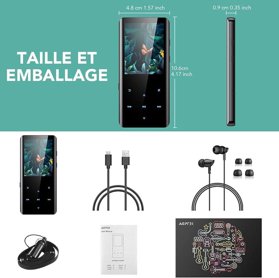 مشغل موسيقى mp3 محمول AGPTEK بسعة 32 جيجابايت، مزود بتقنية بلوتوث 5.3، وشاشة منحنية 2.4 بوصة، ، وراديو FM، ومسجل صوت، يدعم بطاقة ذاكرة حتى 128 جيجابايت، موضح بالصور السعر 12 الف للطلب او الاستفسار التواصل عبر رسائل الصفحة متوفر توصيل بغداد ومحافظات 👍 #تابع_الصفحة_يوصلك_كلشي_جديد


**إذا كنت صاحب هذا الإعلان وتريد حذفه لأي سبب، رجاءا أرسل رسالة إلى الدعم الفني**