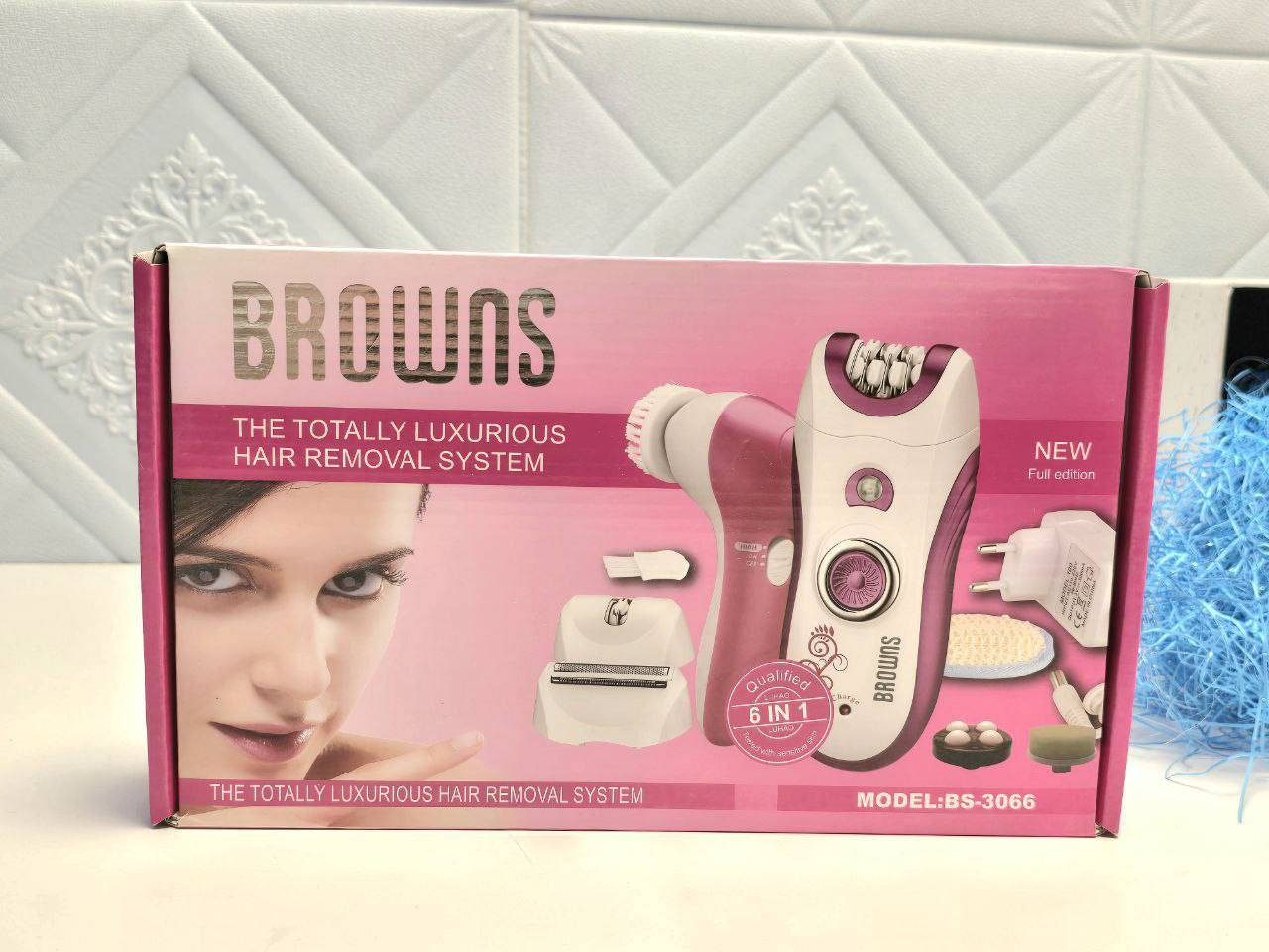جهاز 6 في 1 BROWNS- BS 3066  
جديدنا  6 اجهزة في جهاز واحد..
بكج (6 ❎ 1 )
يحتوي على 👇

🔵 ماكنه براونز ازاله الشعرالناعم سريعه جدا 
سرعتين 😍+شاحن ٢متر الوزن الثقيل V3👍
🔵 شفره ازاله الشعر الناعم 
🔵 شفره ازاله الشعر الخشن  ذو شفرتين 
🔴جهاز سنفره وجه يعمل على باتري قلم يحتوي على 3قطع👇
🔵 قطعه لتدليك الوجه 🥳
🔵 قطعه لغسل الوجه بالصابون 
🔵 قطعه سنفجيه سنفرة جسم
الجهاز يعمل على الشحن وعلى الكهرباء.


**إذا كنت صاحب هذا الإعلان وتريد حذفه لأي سبب، رجاءا أرسل رسالة إلى الدعم الفني**