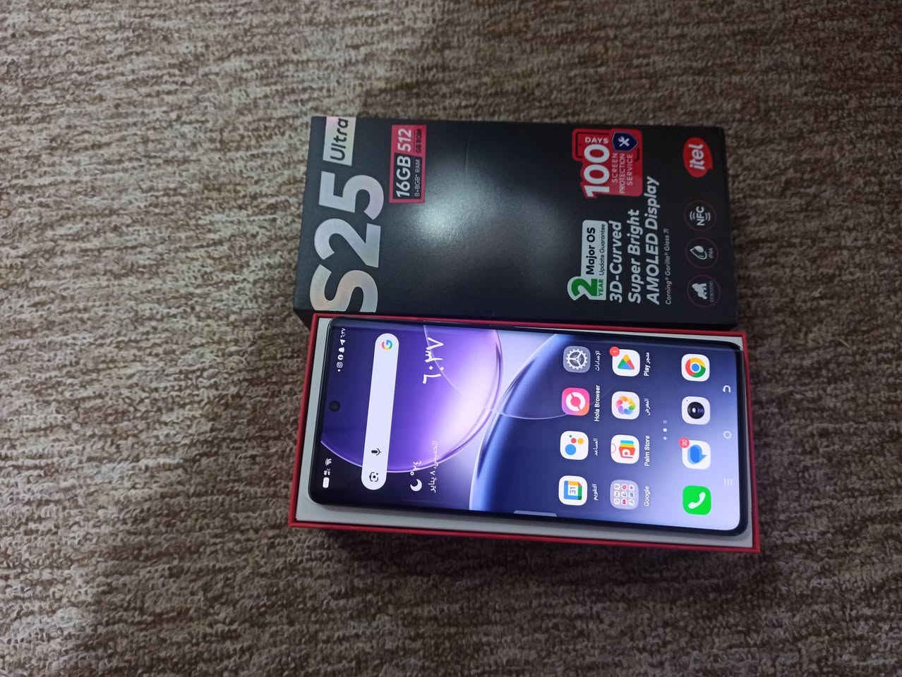 السلام عليكم جهاز بيع او مراوس رقم (***********)
المواصفات:
الاسم: iTel Galaxy S25 Ultra
الذاكرة: 16GB RAM
التخزين: 512GB
الشاشة: AMOLED منحنية (3D-Curved)
التحديث: 120Hz
الكاميرا: تقريب حتى 100×
النظام: Android (مع تحديثات رئيسية لعدة سنوات)
مزايا: NFC – بصمة – Face Unlock – دعم 5G
الحالة: (نضافة 100% /اسبوعين من ماخذة  / ويا كارتون وشاحنة)السعر 300 وبي مجال
