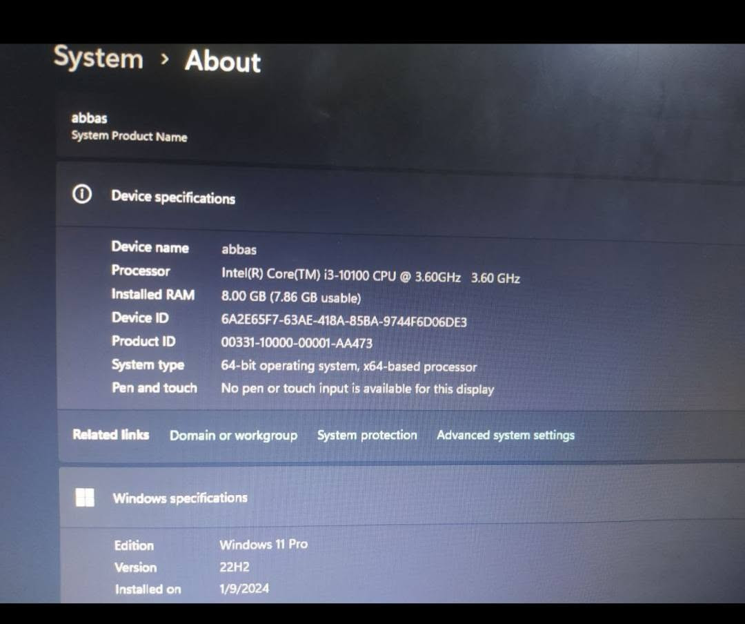 🔥 PC Gaming للبيع 🔥
✅ كارت شاشة: RX 580 8GB
✅ معالج: Intel Core i3-10105F (الجيل الحادي عشر)
✅ مذربورد: H610
✅ باور سبلاي: 500W
✅ مبرد عادي
✅ شاشة: 60Hz
✅ سماعات Redragon
✅ كيبورد وماوس

💰 السعر: 500 ألف دينار عراقي وقابل للتفاوض بشكل بسيط.

📍 الموقع: بغداد
📞 رقم الهاتف: ***********

الجهاز مناسب للألعاب والاستخدام اليومي، والبيع للمجادين فقط.
