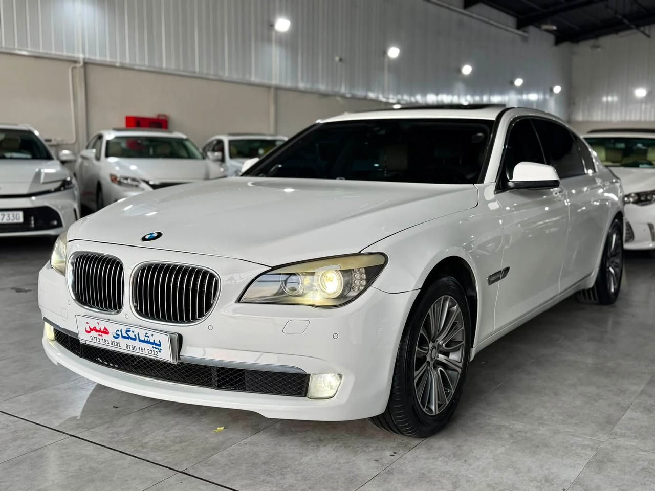 ﷽
BMW 730LI 2011
بيئيم مؤديل 2011 حجم 730LI فول مواصفات 🧿📦
مواصفات خليجى وكالة شريكة عروش
فول مواصفات باب طويل زمان دولي بنزين
-------------------------------------------
مكان🌆: سليماني                       سعر💵:174$🔐
تليفون📲:***********
-------------------------------------------
محرك سته سلندر بدون تيربؤ نوزل قصير محرك مرغوب
گير و محرك بشرط مامفتوح
بدون صوت و صرف و خلل بشرط فحص
-------------------------------------------
▫️سيارة مكفولة بدون صبوغ كلين
🔹بدون رصعات و بدون شخت
سيارة جديد جديد حيل حيلوة ماشالله 📦🧿
-------------------------------------------
مواصفات
{{ بصمة - سلايت - باب طويل - داخل بيجي - گير كوبرا  - خمس پردات  - كشنات جلد - كشنات كهربا - كشن و ستيرن خزن - سيدي بوكس - تبريد مركزي - مودي سپورت و سپورت پله س - ECO - فورميكا - بريك بصمة - AUTO HOLD - مراي شفت - بغاغ ماء - لايت ليد وزينون - حصاص امامي و خلفي - بعد هواي مواصفات }}
-------------------------------------------
اربع تاير و يل بيلادي جديد سيارة بدون مصروف
سيارة شرط بدون اى نواقص گير و محرك و حدادي و كاهرباى كل بشرط
سنوي و رقم و هزة جديد سنوي بأسمي تحويل غرامة بشرط
-------------------------------------------
