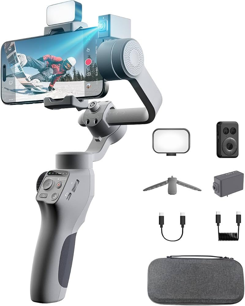 المنتج هو Funsnap Capture 5، وهو مثبت جيمبال (Gimbal) ثلاثي المحاور للهواتف الذكية لتصوير فيديوهات ثابتة وسلسة. 
نوع الجهاز: مثبت (Gimbal) محمول للهواتف الذكية.
الوظيفة: توفير استقرار عالي للفيديو أثناء الحركة وتقليل الاهتزازات. 
التوافق: يناسب معظم الهواتف الذكية بعرض يتراوح بين 62 و 88 ملم. 
الميزات: تصميم قابل للطي لسهولة الحمل، ومزود بوضع "الرياضة" (Sports Mode) للحركات السريعة. 
التحكم: يدعم التحكم بالإيماءات لالتقاط الصور أو بدء التسجيل.


**إذا كنت صاحب هذا الإعلان وتريد حذفه لأي سبب، رجاءا أرسل رسالة إلى الدعم الفني**