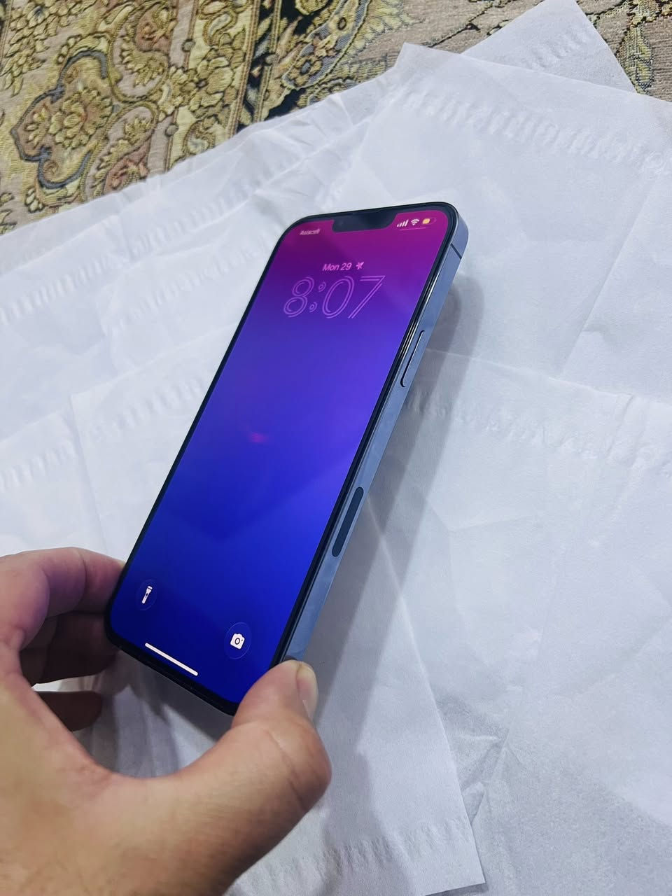 Iphon 13 pro max للبيع
جهاز مامفتوح فقط مرفوع بطاريه من ٨٩ علي 100

1sim
256gb
LLA
🔋100
شرط مامفتوح  ولا شخط 
لون سماوي 
سعر ٦٥٠ الف قفل جهاز بعد جديد كارتون ويا 
مكاني كركوك  توصيل ماعندي


**إذا كنت صاحب هذا الإعلان وتريد حذفه لأي سبب، رجاءا أرسل رسالة إلى الدعم الفني**