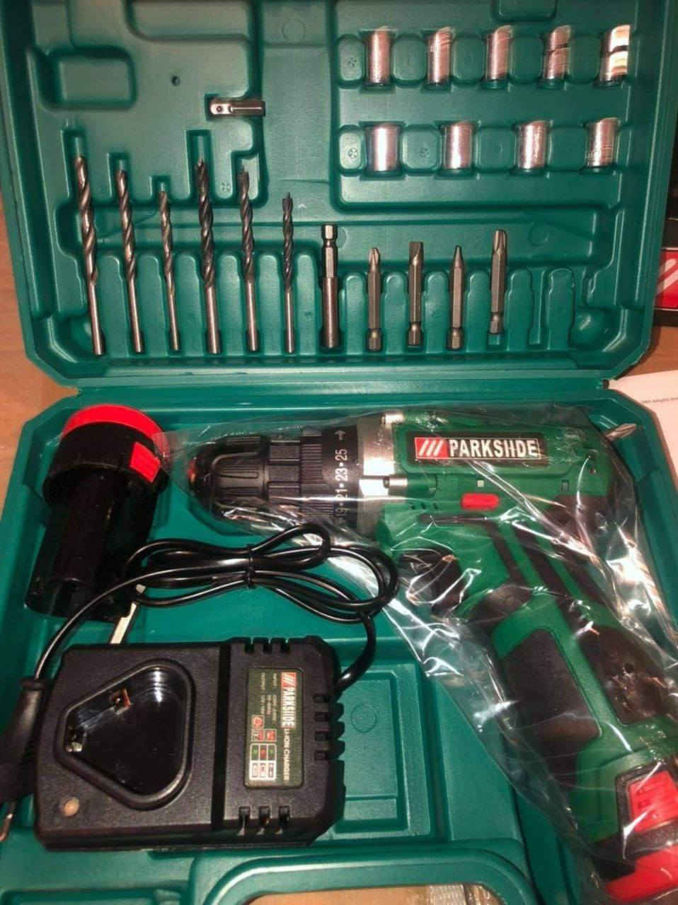 رجع اتوفررررر من جديد 💃💃💃
افضل دريل بمواصفات عالمية شحن من باك سايد الالماني🇩🇪🇩🇪 
❗❗❗PAKSIIDE✔️
✅دريل شحن🔌 بارك سايد 21 فولت يعمل فتح وشد البراغي وتثقيب الحديد والخشب والجدران

مواصفات الدريل:-
ملف نحاس💯
شفت حلزوني 
سيت لقم مختلف الاحجام📌
سيت برايم خشب🪃
سيت برايم حديد🔩
سيت درنفيس عدل ومربع🪛
توصاله للاماكن الصعبه🔗
🔋🪫دبل بطاريه21V
شاحنه قاعدة🖲️
حركة الدريل بالاتجاهين فتح وشد البراغي↔️
يعمل ع التثقيب بكل سهولة🕳️
0-350/0-1300 دورة/ في الدقيقة
#الاصلي المنشأ ألمانية 🇩🇪💯
🚘 يوجد خدمة توصيل لجميع محافظات العراق


**إذا كنت صاحب هذا الإعلان وتريد حذفه لأي سبب، رجاءا أرسل رسالة إلى الدعم الفني**