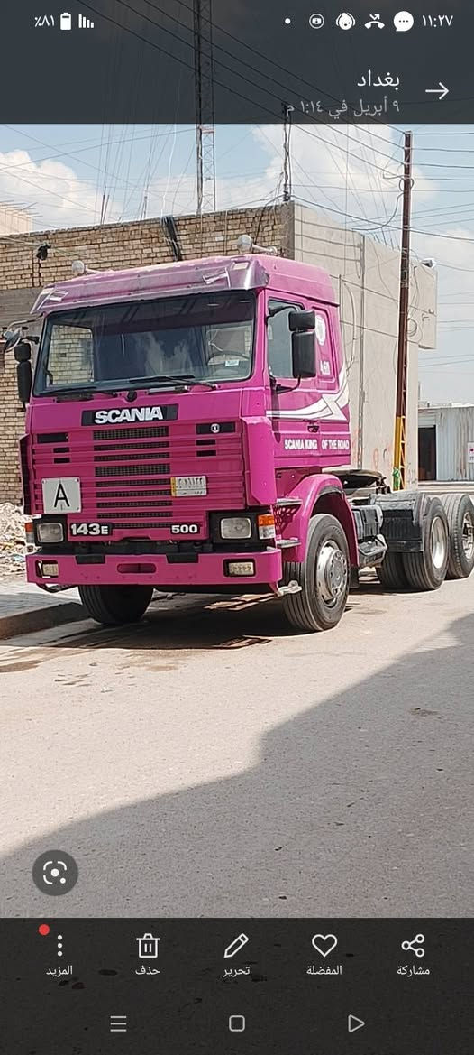 سلام عليكم راس تريلا سنكل بلادي مكينه 43 /06 مربوطة اربع محاور فلات جوانب متحركة
مكلف بلنشر ***********

