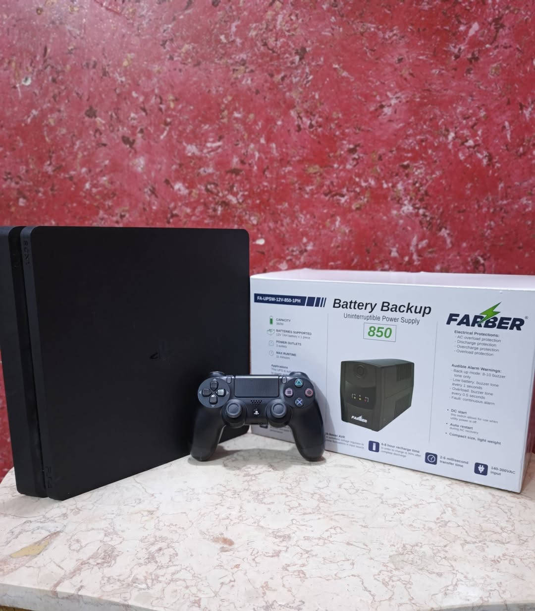 بليستيشن للبيع
بلي فور سلم اونلاين
500 جيجا بايت 
 جهاز نضيف جداً
 لوك ستيكر
لا مفتوح و لا مصلح يجي وياه يدة اصلية و
يو بي اس فاربر 850
جديد استخدام كم يوم 
و قرص لعبة انشارتد 4
مع كامل الملحقات اسلاك التوصيل 
للتواصل و للاستفسار 
الرقم ***********
و متواجود خاص 
مكاني بغداد الشعب 
و ماعندي توصيل 📮
