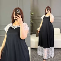 جديد  لموسم الصيف 2026  دشداشه نسائي دبل كلوش دانتيل    😍  الخامه فاني...