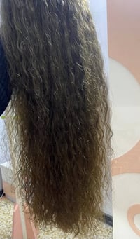 باروكة شعر طبيعي • بني فاتح • نص الظهر