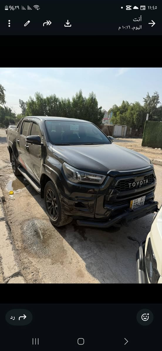 سلام عليكم بيكم تيوتا جي ار مكفولة كفالة عامة من الصبق وتبديل والفتح مديل ٢٣ ماشية ٣٢ الف حقيقي رقم بغداد  مكان بغداد. تليفون  ***********
