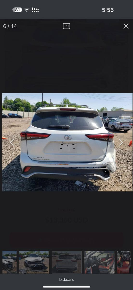 السلام عليكم 
سيارة هايلندر 2023 
بانزين 4تيربو 
رقم بغداد بأسمي تحويل مباشر 
السعر 285 وبي مجال قليل 
موقع السياره صلاح الدين قضاء بلد 
للإستفسار الاتصال على الأرقام التاليه 
***********
***********
