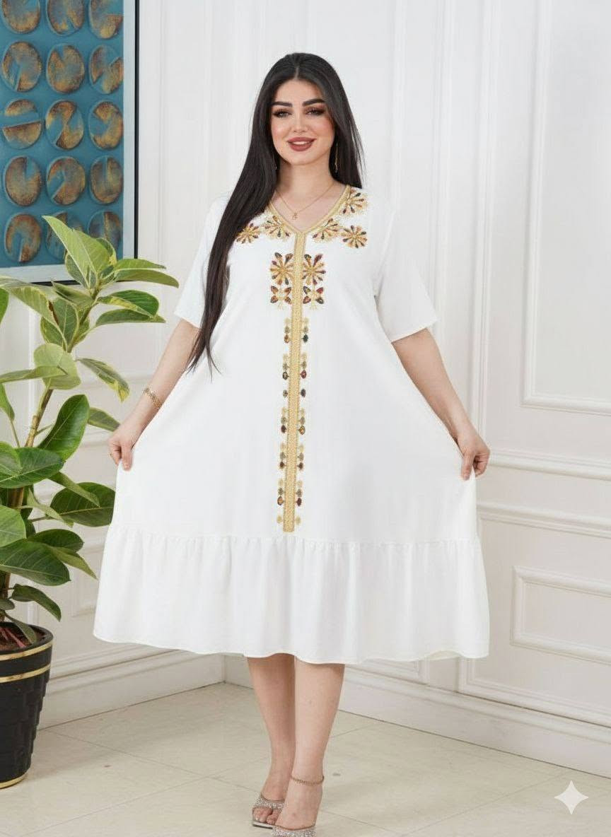 نجمه بهاء عروض موسم
شلحه نسائي تطريز دبل كلوش   

الخامه كشمير ايطالي اصلي 

القياسات من XXL الى 5XL

سعر الدرزن 12 قطعه 60 الف. 
وات  ***********
