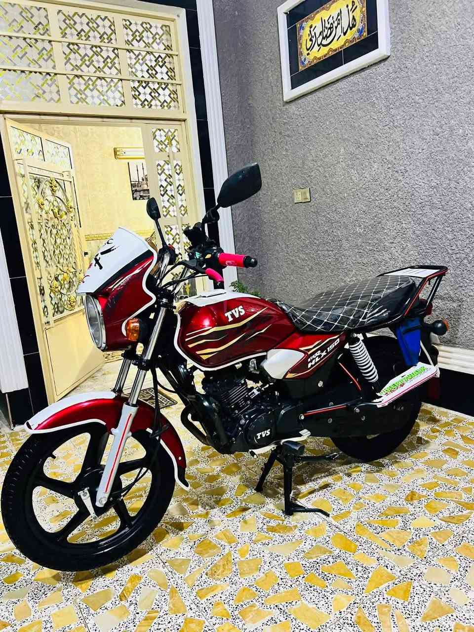 دراجه للبيع TVS موديل 22اوراق سحب مكفول السعر خاص *********** المكان ديالئ صيطره الغالبيه
