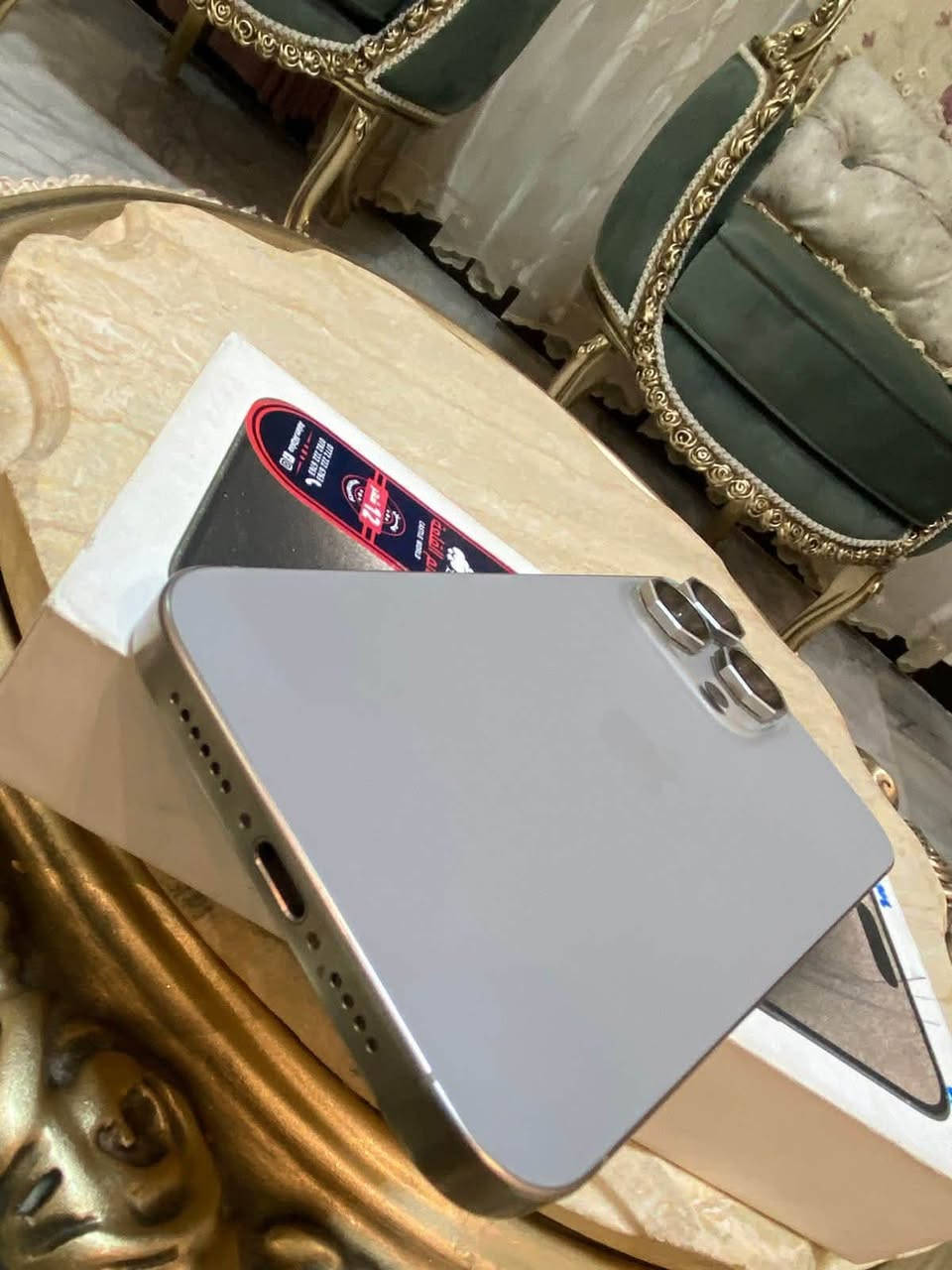 15برو ماكس شرق اوسط 
ذاكرة256
 بطاريه 86 بلادي الله شاهد فول بلشحن
الجهاز على وضع الشركة لا مفتوح ولا مصلح 
وتر بروف مكفول 
ضمانه يومين تاخذه من باب البيت 

 السعر : ٩٧٥ الف قفله مابي اي مجال غير هذا السعر ما ابيع ولا اتعب نفسك وتخابر رجاءا
مكاني بغداد العطيفية / الشالجية
 ***********
