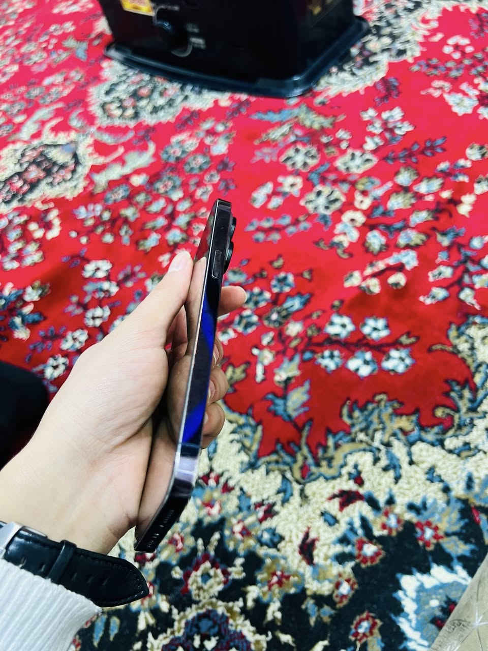 ايفون 14برو ماكس
لون بنفسجي 💜

مبدل شاشة اصلي شرط 

ذاكرة 256

بطارية100‎%‎ 

دبل سيم Z/AA 

شاشة اصلي شرط 

فيس إيدي شغال 

نضافه 100‎%‎

سعر 550

***********
